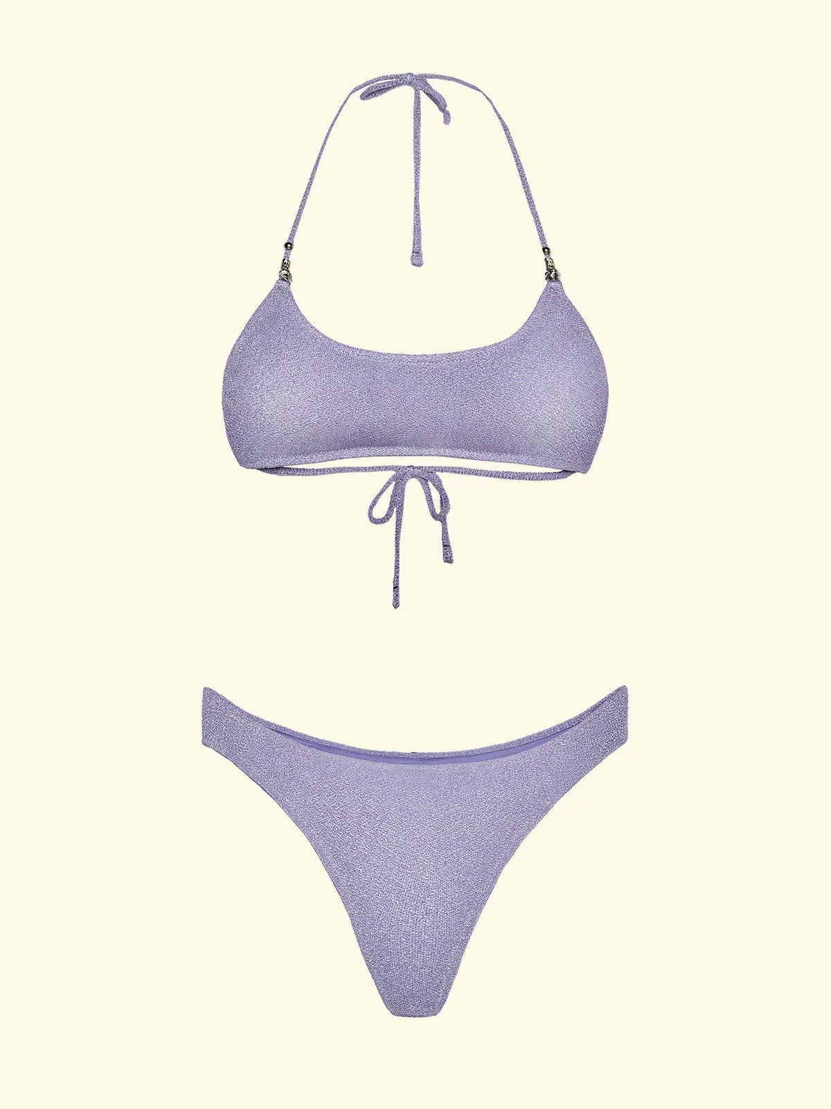 Women's Bikinis F**K Adjustable Top with Slip Lilac Fixed Briefs SW1102-LC