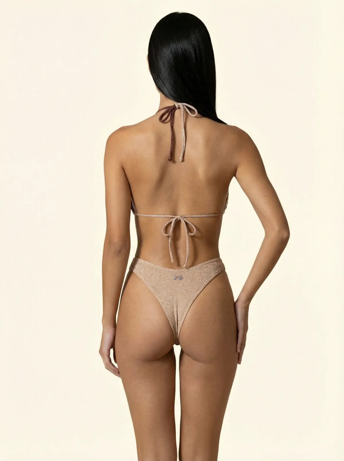 Women's Bikinis F**K Triangle with Slip American Fixed Brown SW1110-BN