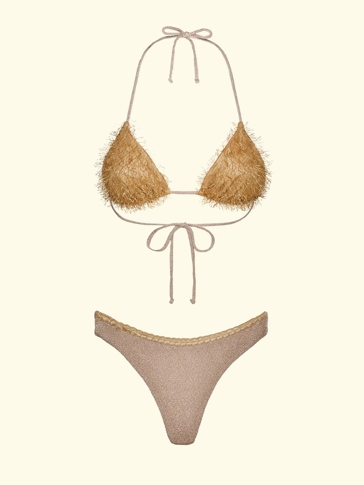 Women's Bikinis F**K Triangle with Slip Gold thong SW1120-GD