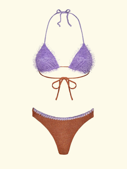 Women's Bikinis F**K Triangle with Slip Orange Thong SW1120-OR