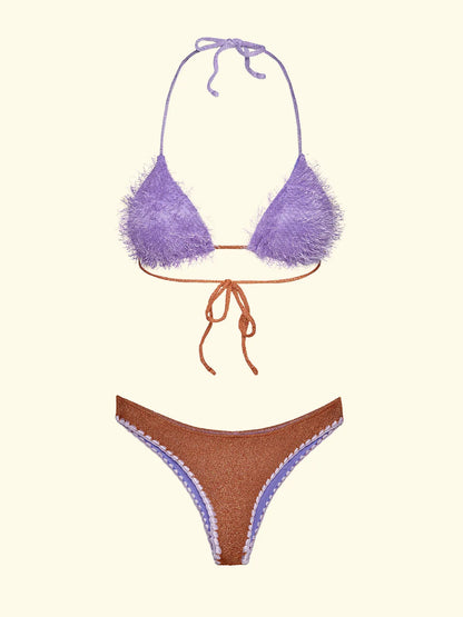 Women's Bikinis F**K Triangle with Slip Orange Fixed Briefs SW1122-OR