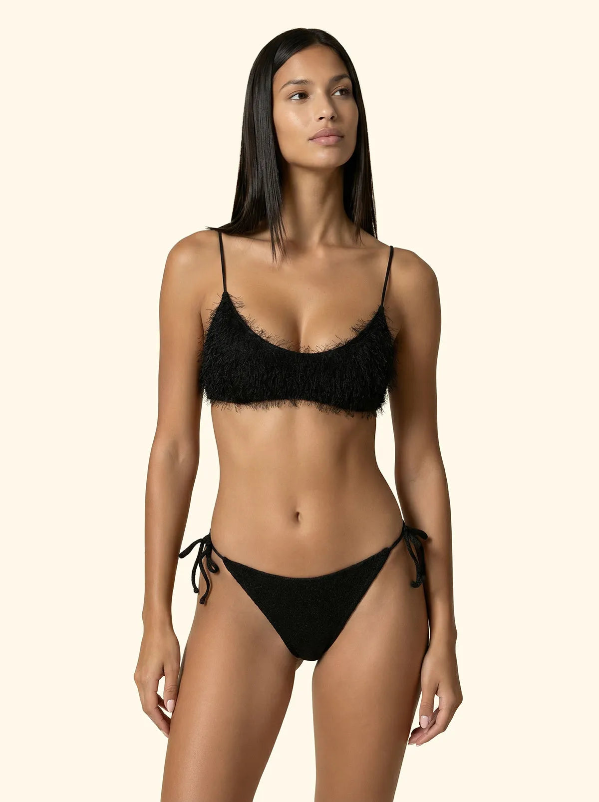 Women's Bikinis F**K Fixed top with Slip Adjustable Black SW1124-BK