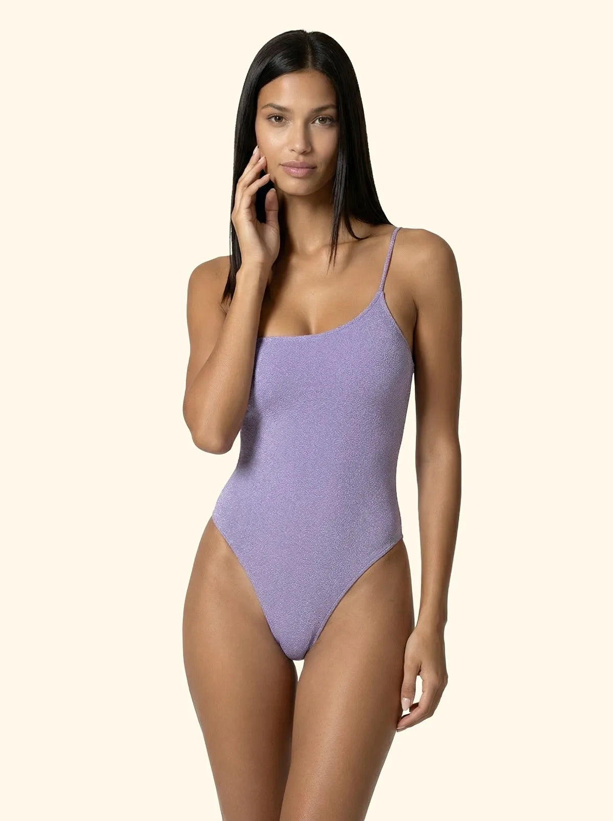 Women's One Shoulder Monokini F**K Lilac SW1144-LC