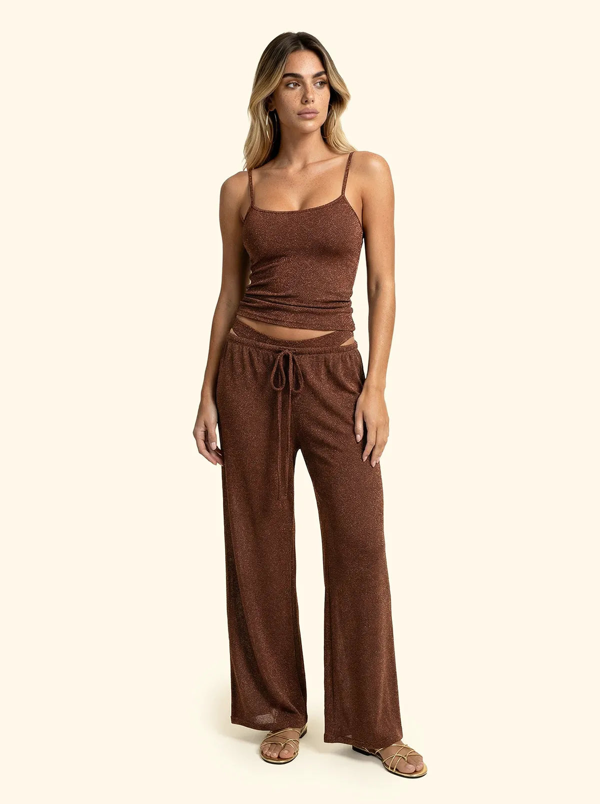 Women's Tank Top F**K Brown SW1146-BN