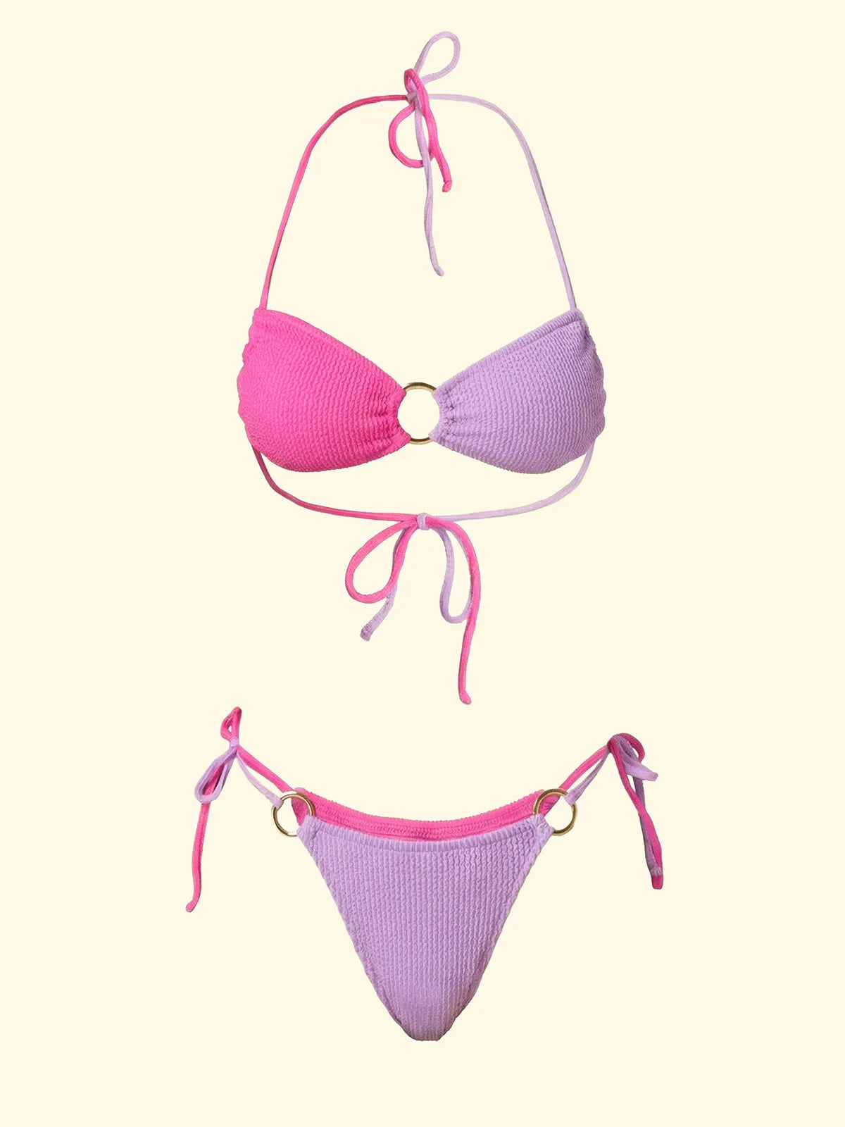 Women's Bikinis F**K Band with Slip Adjustable Lilac SW1203-LC