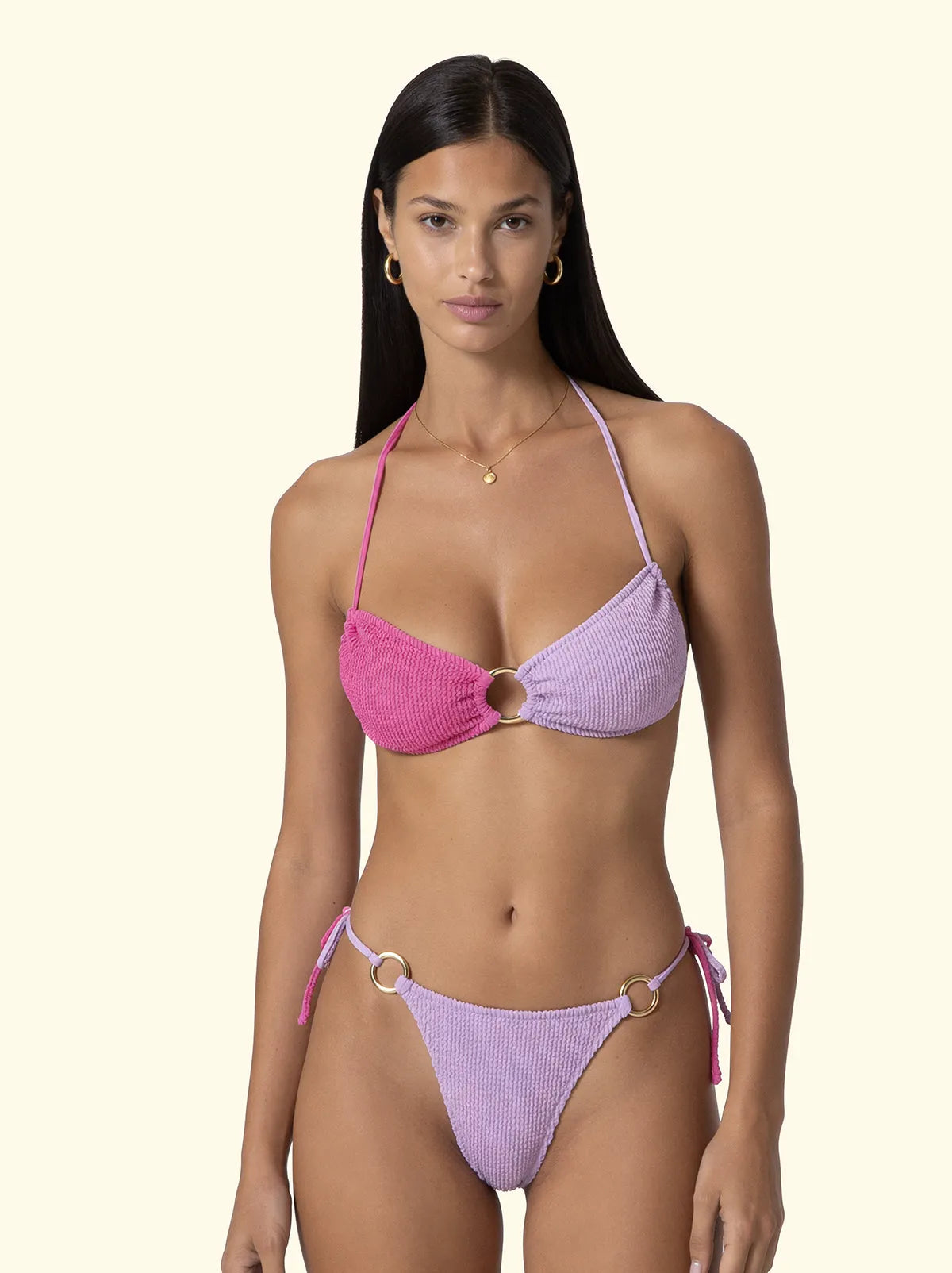 Women's Bikinis F**K Band with Slip Adjustable Lilac SW1203-LC