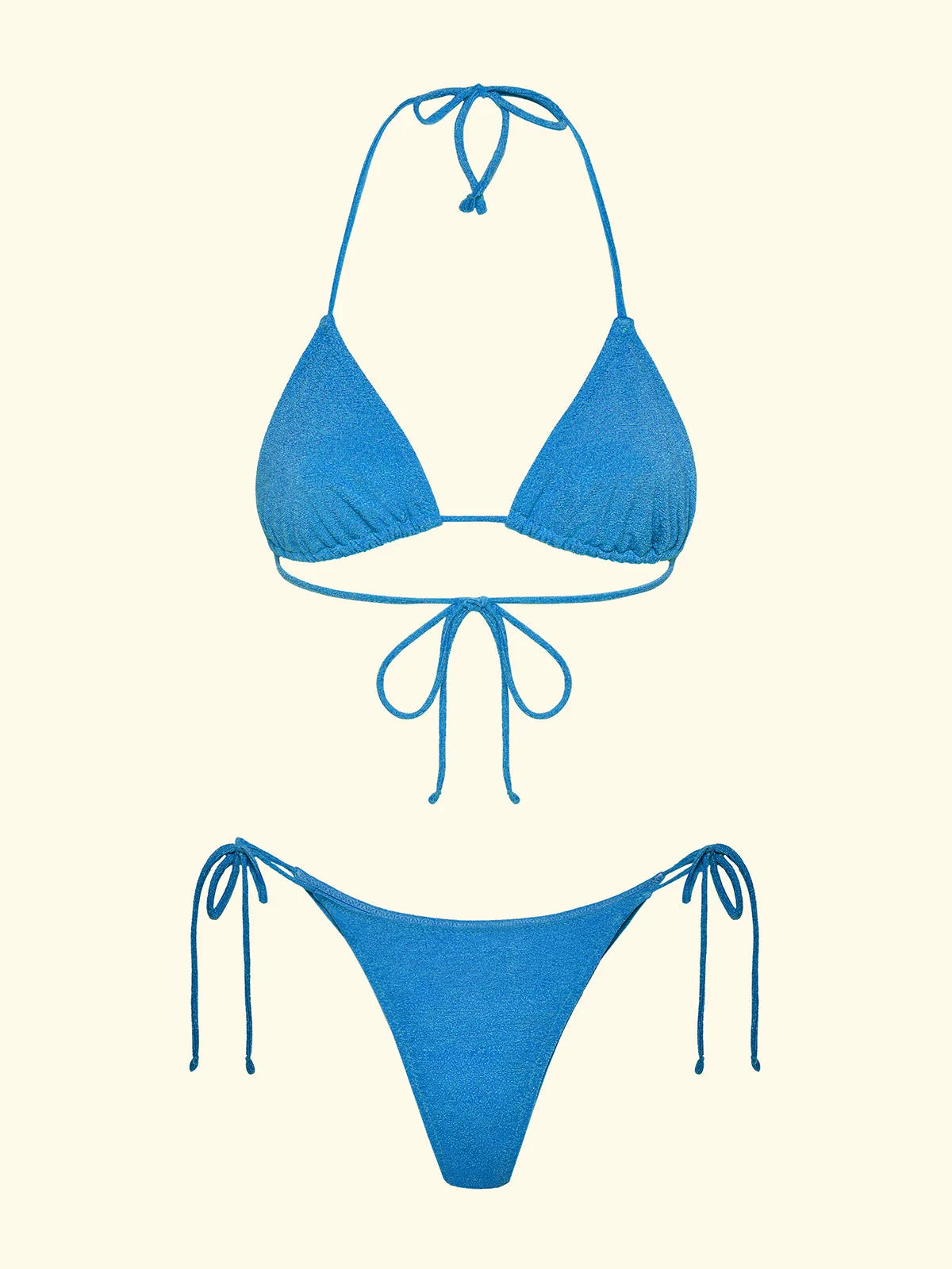 Women's Bikinis F**K Triangle with Slip Adjustable Light Blue SW1800-LG