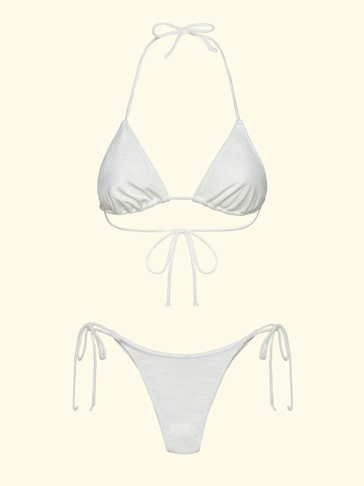 Women's Bikinis F**K Triangle with Slip Adjustable White SW1800-WH