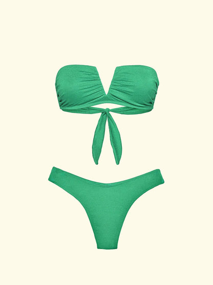 Women's Bikinis F**K V-band with underwire and Slip American Fixed Water Green SW1802-AQ