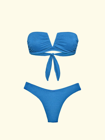 Women's Bikinis F**K V-band with underwire and Slip American Fixed Light Blue SW1802-LG