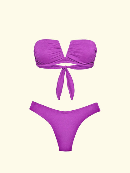 Women's Bikinis F**K V-band with underwire and Slip American Fixed Purple SW1802-PR