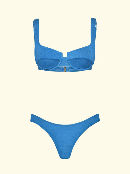 Women's Bikinis F**K Bra with Ferretto and Slip Brazilian Fixed Light BlueSW1803-LG