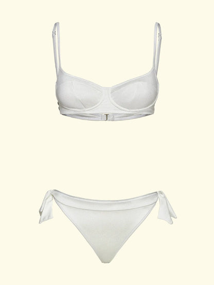 Women's Bikinis F**K Bra with Ferretto and Slip Adjustable White SW1804-WH