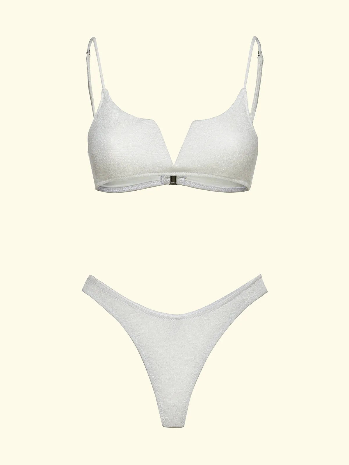 Women's Bikinis F**K Fixed top with underwire and Slip American Fixed White SW1805-WH
