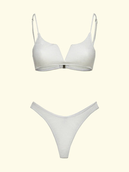 Women's Bikinis F**K Fixed top with underwire and Slip American Fixed White SW1805-WH