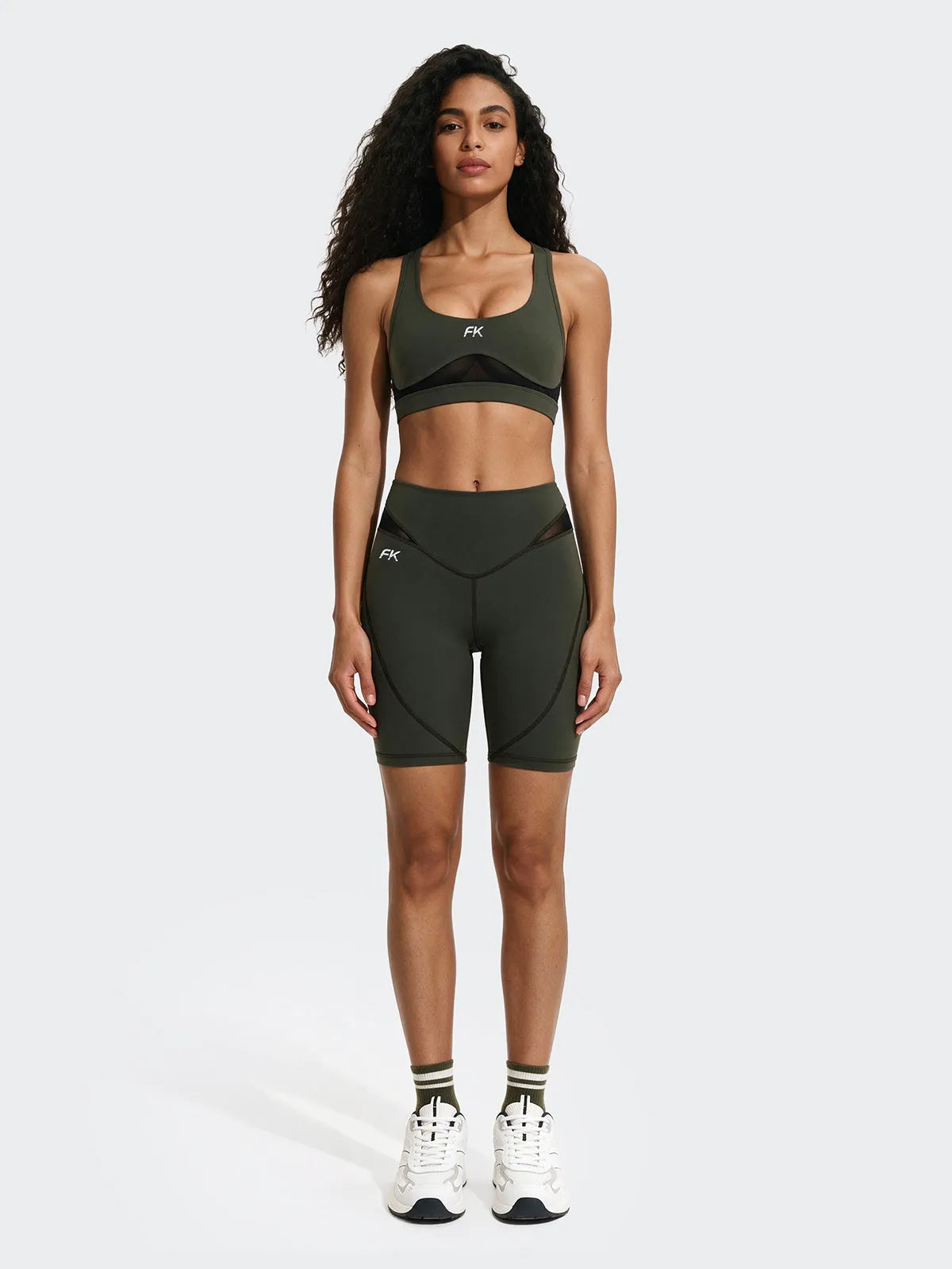 Top Sportivo Donna F**K Verde Militare WW0206-MG