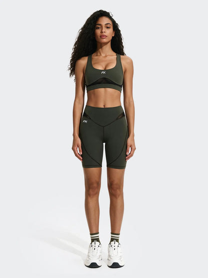 Top Sportivo Donna F**K Verde Militare WW0206-MG