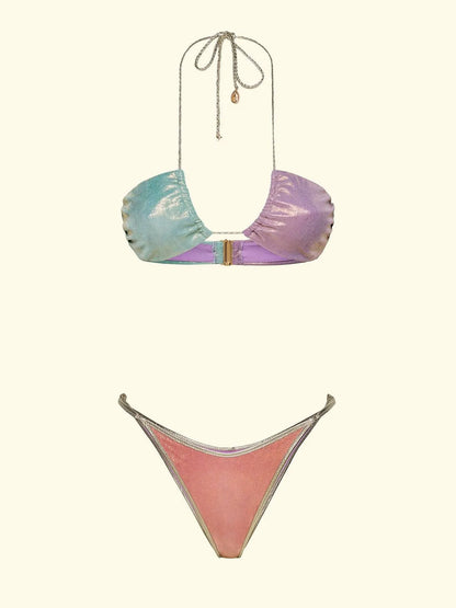 Women's Bikinis F**K Band with Slip Adjustable Multicolor SW0302-MC