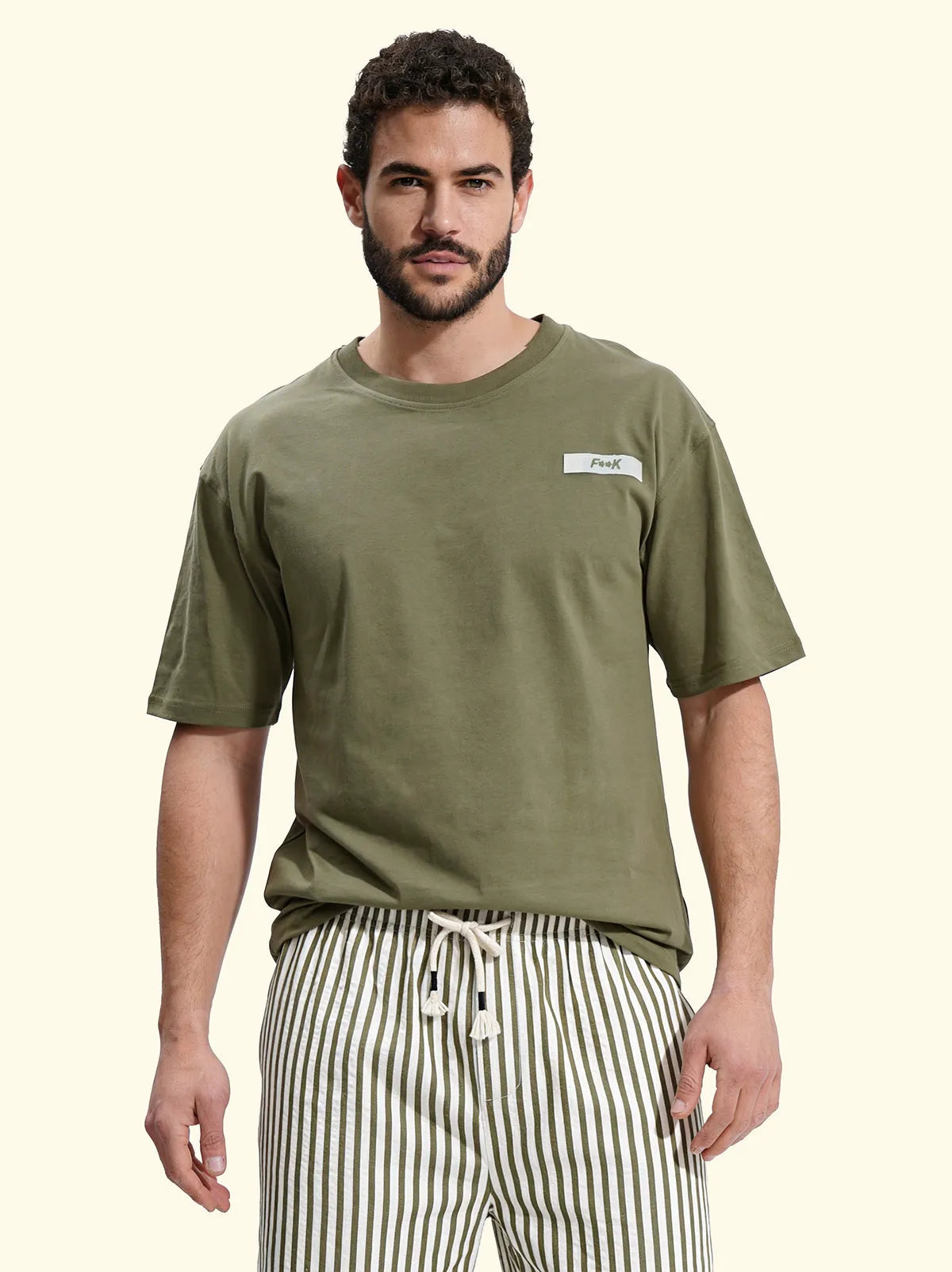 Men's T-Shirt F**K Military Green SM6002-MG
