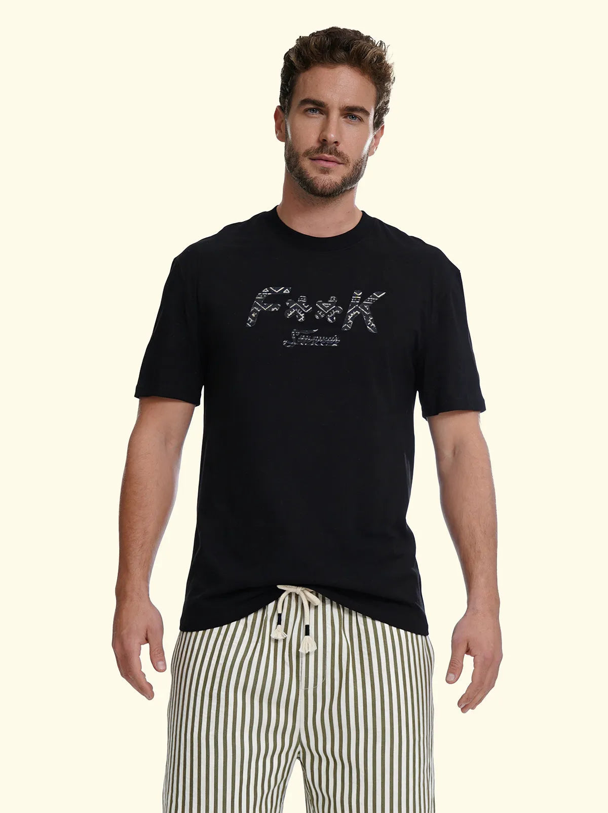 Men's T-Shirt F**K Black SM6011-BK