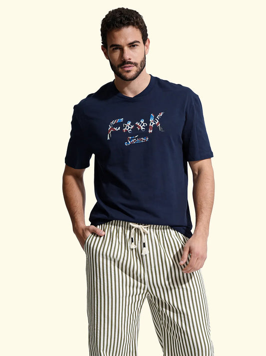 Men's T-Shirt F**K Blue SM6011-BU