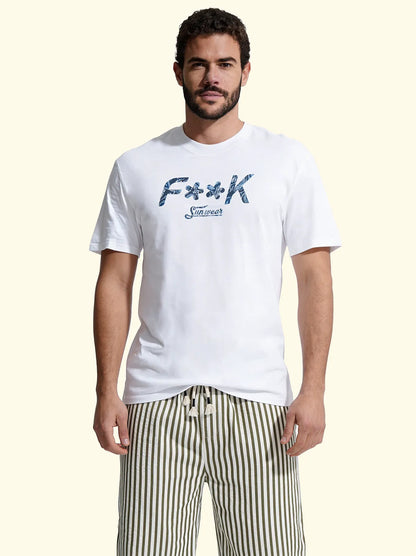 Men's T-Shirt F**K White SM6011-WH