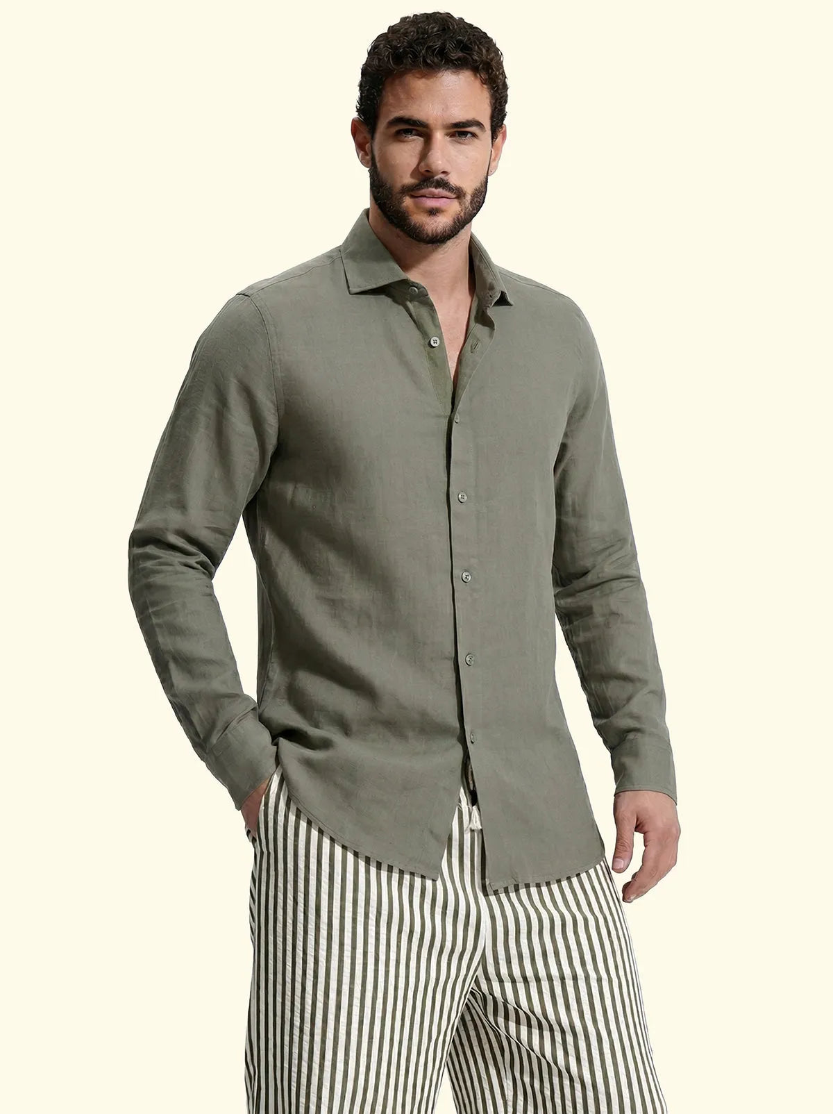 Men's shirt F**K Military Green SM7000-MG