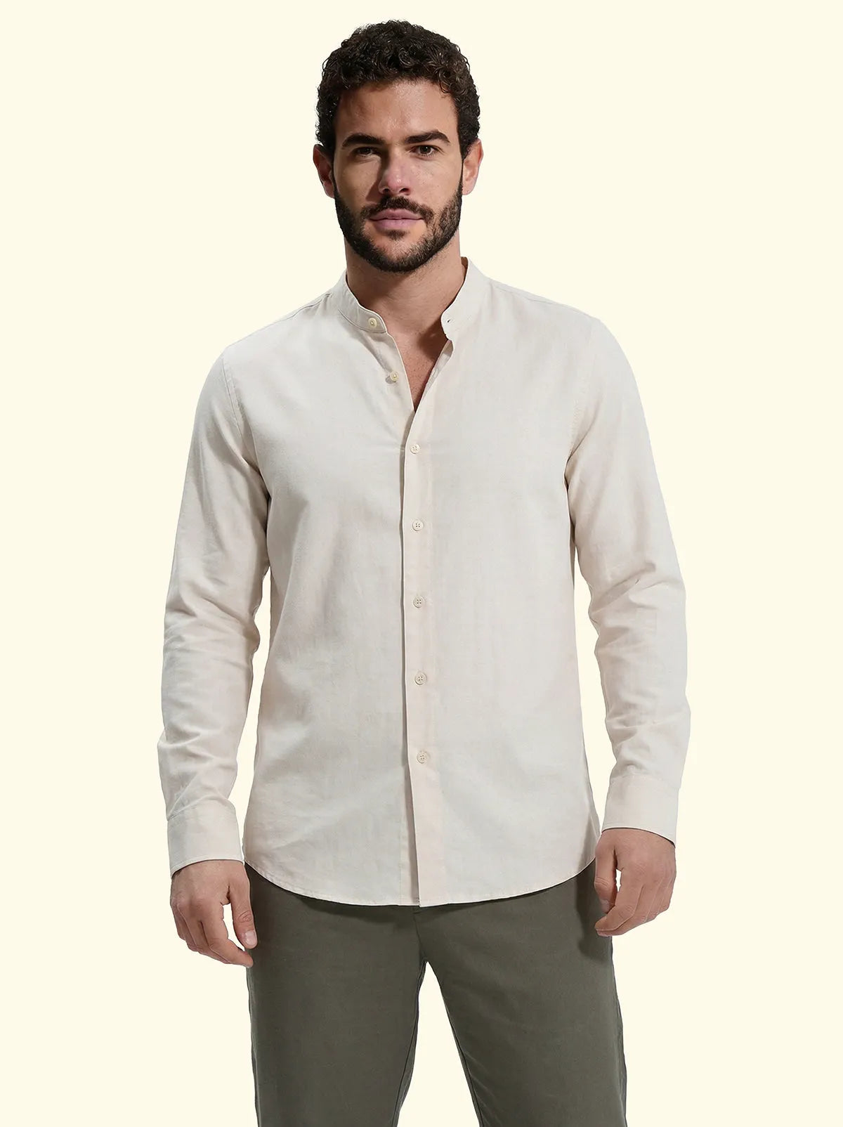 Men's shirt F**K Beige SM7001-BG