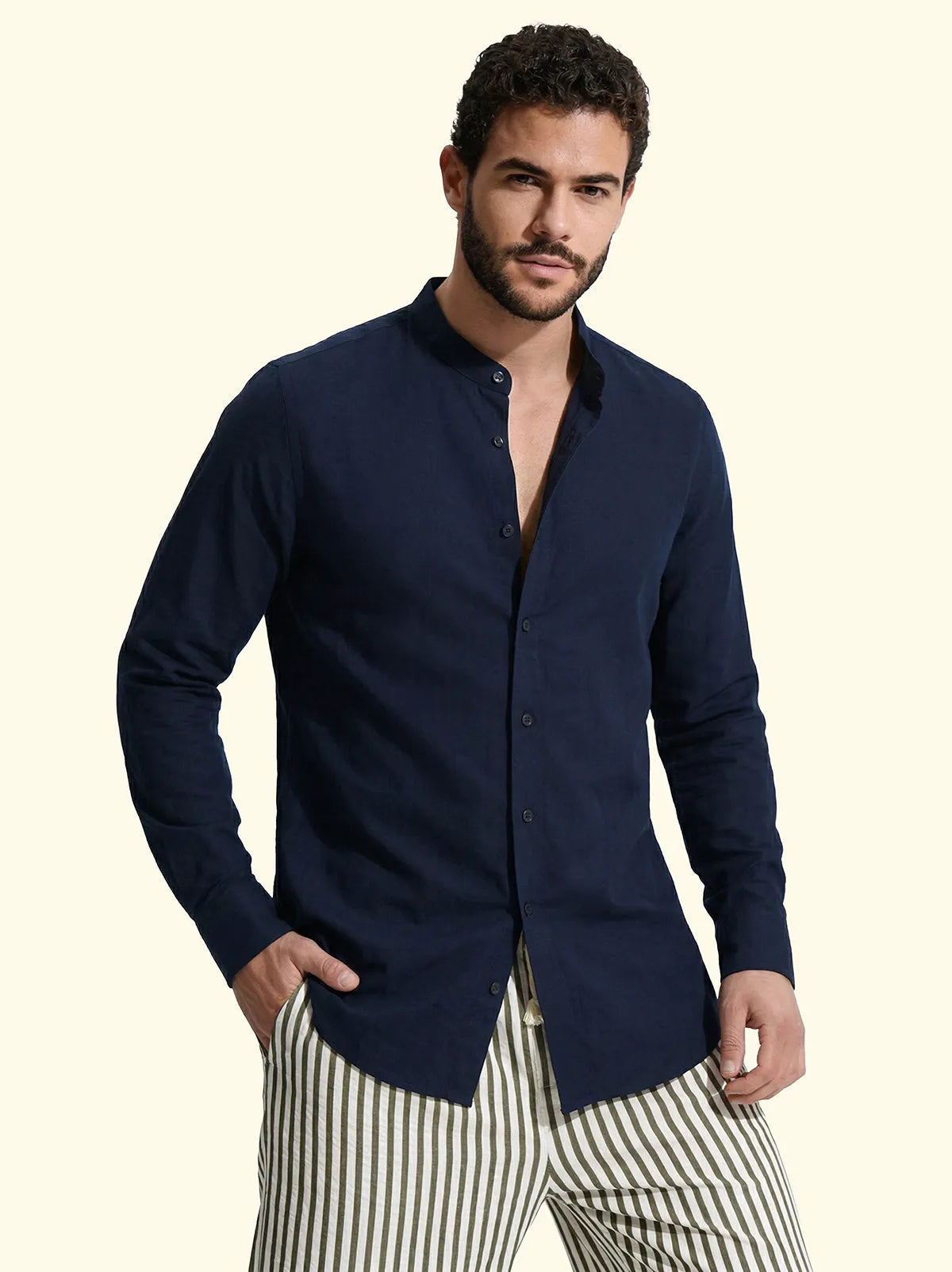 Men's shirt F**K Blue SM7001-BU